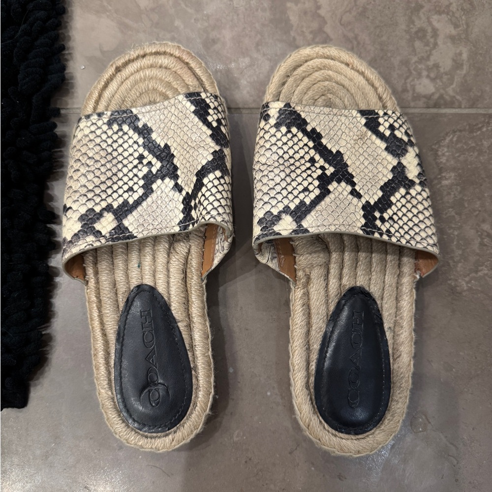 Coach snakeskin espadrilles (size 7)